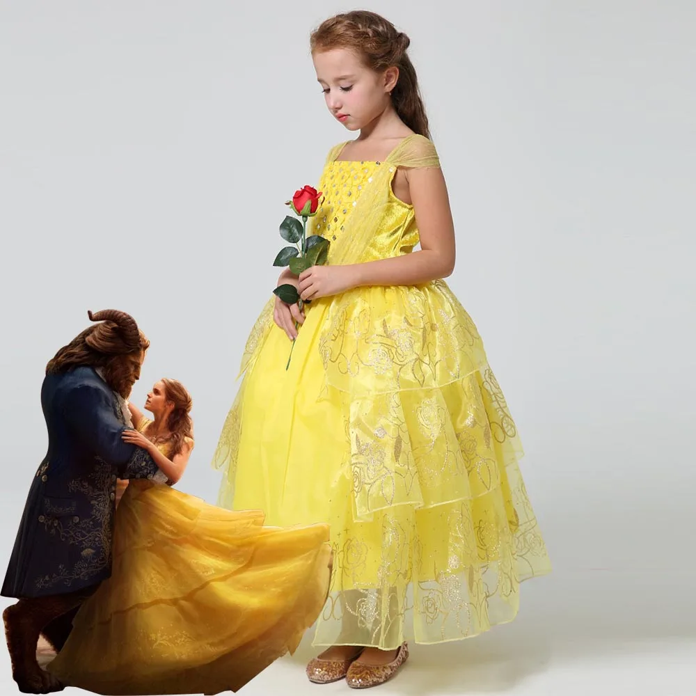 2017 New movie Beauty and the Beast Princess Belle Kids