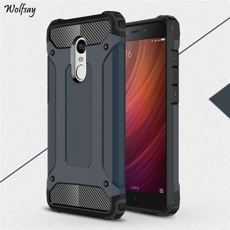 

Case For Xiaomi Redmi Note 4 Slim Armor Anti-Shock Silicone Rugged Rubber Hard PC Phone Case For Redmi Note 4 Note4 Pro Cover