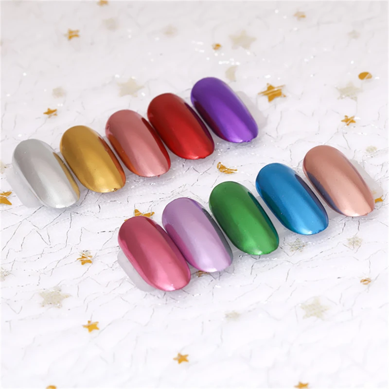 box Mirror Powder Nail Glitter Nail Art Glitter Purple Blue Silver Holo Chrome Nail Pigment Pearl Powder Decoration Manicure