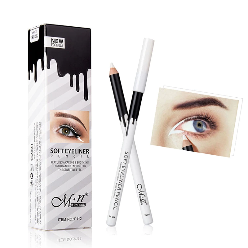 

Professional Wooden White Eyeliner Pencil Soft Makeup Easy To Use Eyes Polish Eye Liner Pen Waterproof Make Up Comestic