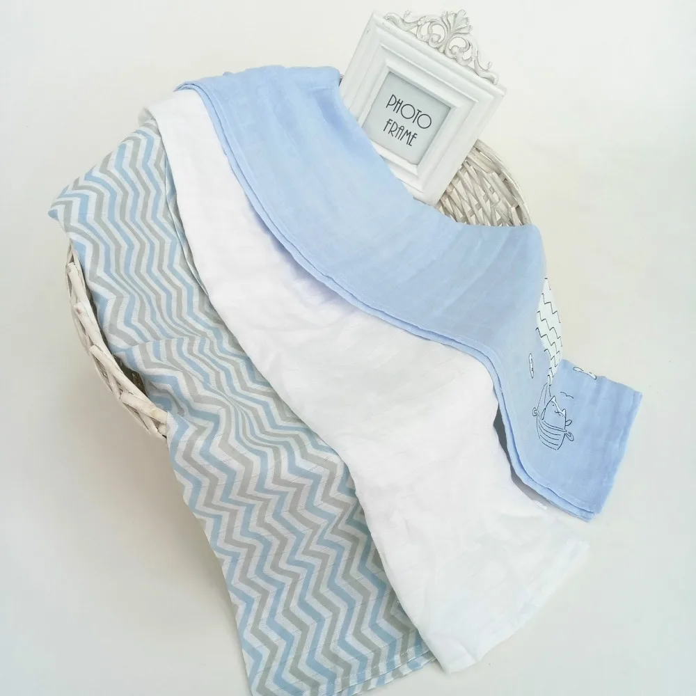 

70*70cm Baby Muslin Wrap Cloth Diaper Receiving Blanket 100% Cotton Soft Swaddle Infant Nursing Cover Bath Towel Unisex 3PCS set