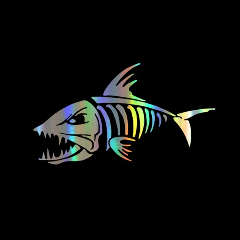 Sticker Vinyl 18*10CM Marine FISH BONES Fishbone Personality On window Decal Motorcycle Styling Auto Stickers | Игрушки и хобби