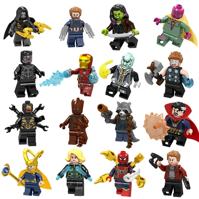 

NEW super heroes Avengers 3 Iron Man Doctor Strange Ebony Building Blocks Toys Compatible LegoINGlys Marvel toys for children