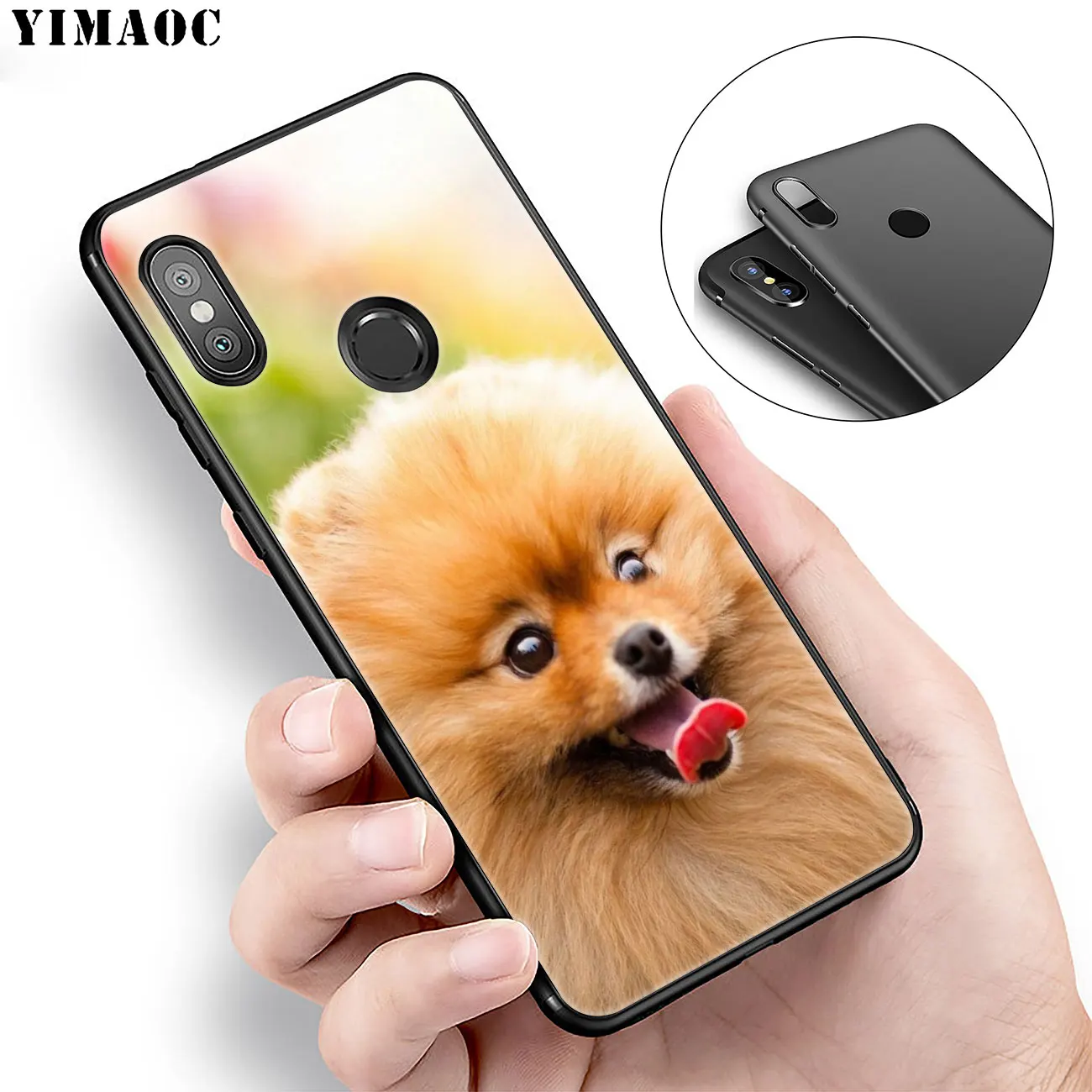 Мягкий силиконовый чехол YIMAOC для Xiaomi Redmi K30 K20 Note 8 8T 7 5 6 Pro Mi с черным цветком из