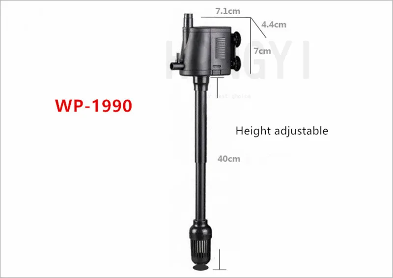 SOBO 1 шт WP-1990/2990/3990 Многофункциональный погружной насос для аквариума, для аквариума, водяная помпа 220-240 В - Цвет: WP-1990