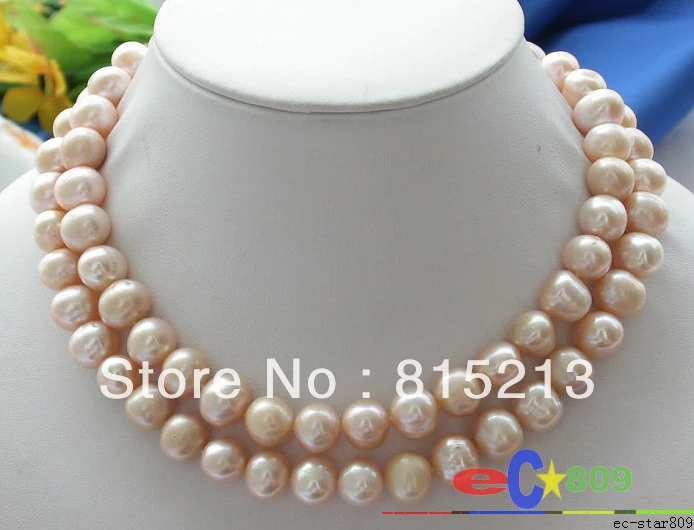 

ddh001206 32" 12MM PINK ROUND FRESHWATER CULTURED PEARL NECKLACE