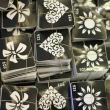 10pcs/pack Glitter Tattoo Stencil Drawing For Painting Airbrush Tattoo Stencils For Tattoos Temporary Henna Templates Stickers