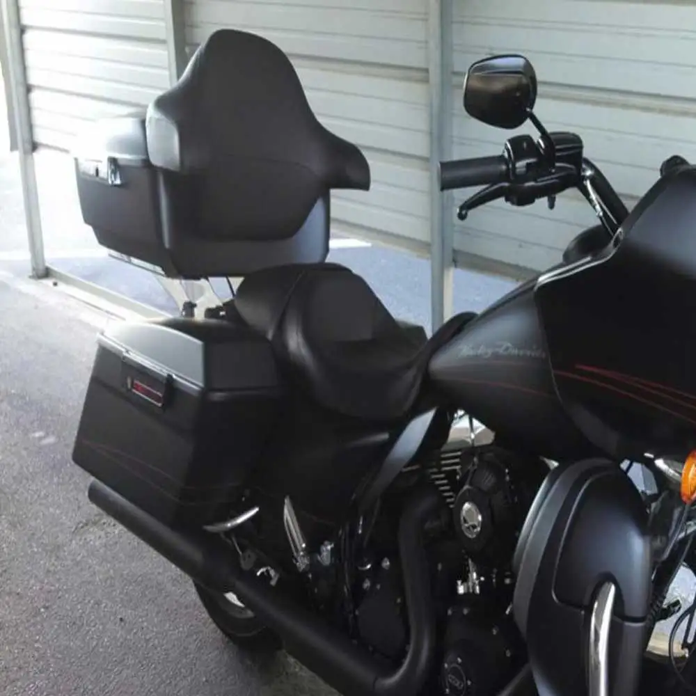 

AdvanBlack Chopped Tour Pack Backrest Denim Black For Harley Touring Street Electra Road Glide Road King 2014-2017