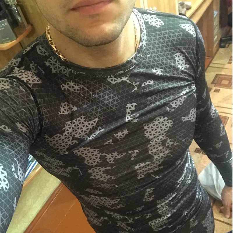 

Sports Thermal Underwear Set 2019 New Hot Men's Sportswear Compression MMA Fitness Exercise Set Cycling Underwear Base Layer Men