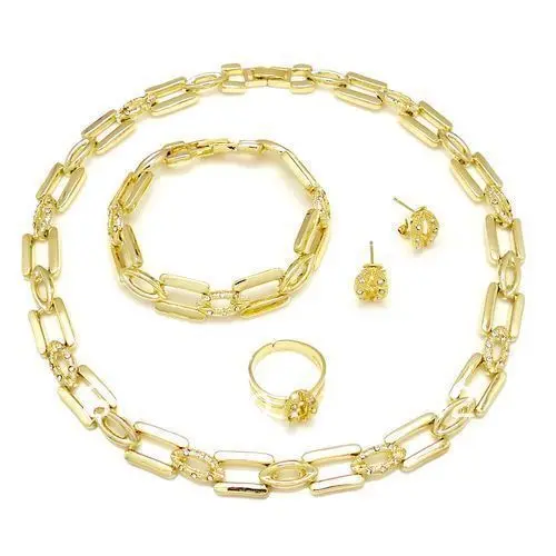 

Free Shipping Wholesale designer gold Color fashion 4 pieces jewelry sets elegant pendants for women costume jewelrt sets