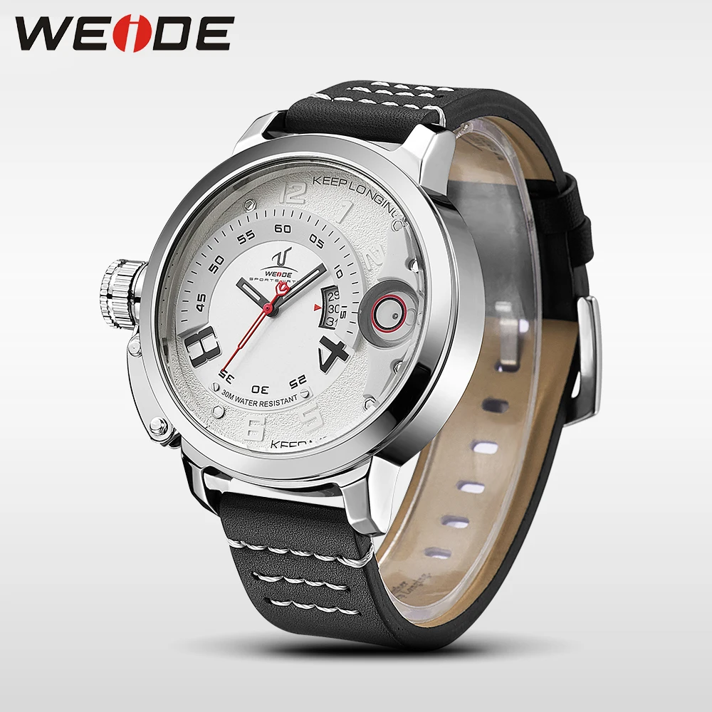WEIDE men watches brand luxury men quartz sports wrist watch casual genuine water resistant analog leather white watch man clock WEIDE men watches brand luxury men quartz sports wrist watch casual genuine water resistant analog leather white watch man clock