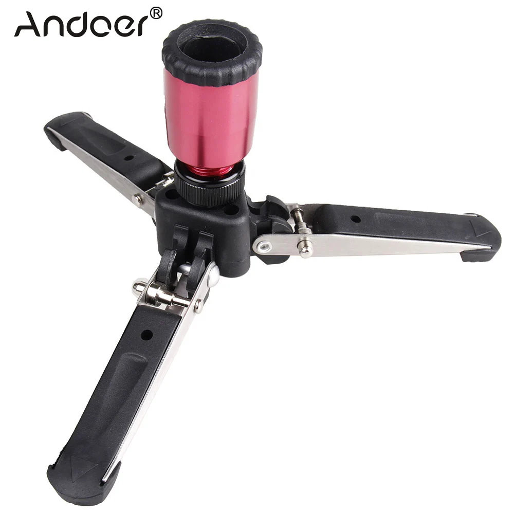 Andoer Universal Mini Tripod Feet Three Legged Supporting Stand Base for Benro 3/8" Monopod DSLR