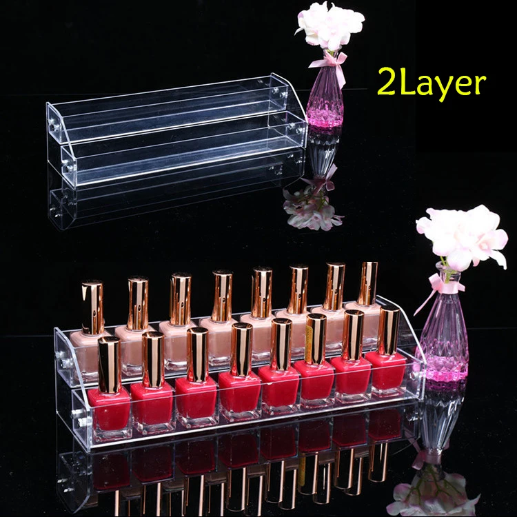 

TOP Acrylic Makeup Nail Polish Storage Organizer 2/3/4/5/6 /7Layer Rack Display Stand
