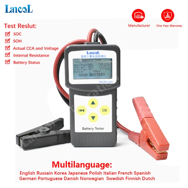 $US $28.06 Lancol Micro200 Digital Car Automotive Battery Tools Diagnostics Tools Auto Factory CCA100-2000 Bat