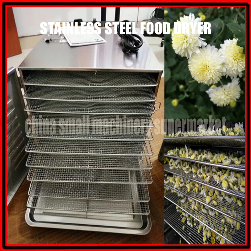 

Hot sale factory price commercial stainless steel 10 layers electric food dryer dehydrator tea dryer machine