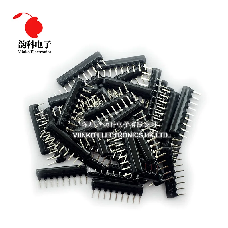 200pcs DIP exclusion Network Resistor array 9pin 100 220 330 470 510