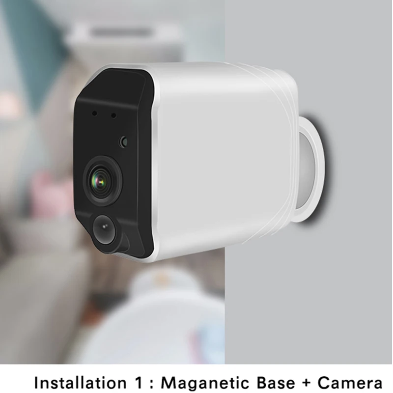 Внешняя беспроводная камера 1080P Full HD батарея Wi Fi IP двусторонняя аудио