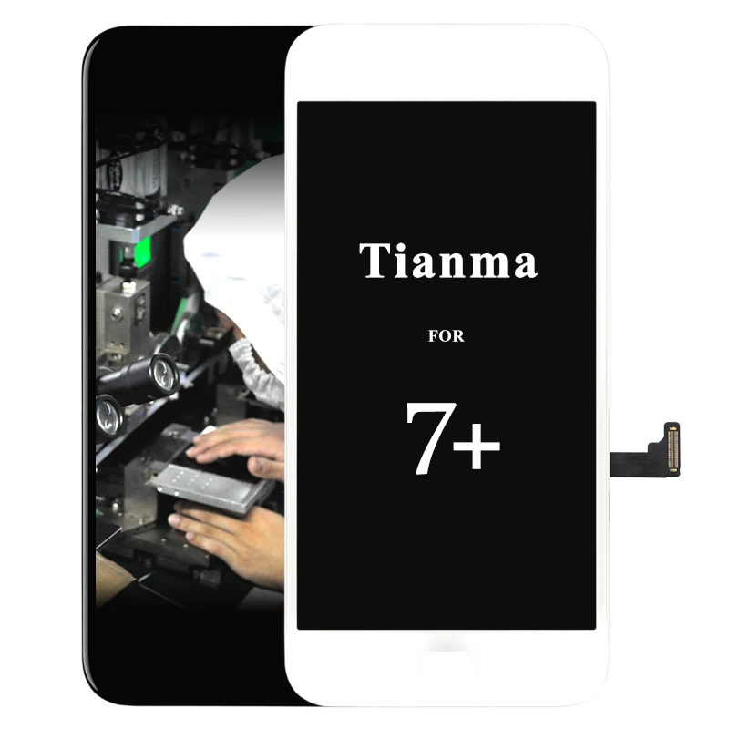 

2pcs 1000% original No Dead Pixel For iPhone 7 Plus LCD Display With Touch Screen Digitizer Assembly Black&White Free Shipping