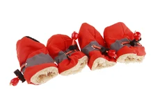  4pcs/set Winter Reflective Thick Warm Pet Shoes Dogs Snow Boots Anti-slip Shoes for Small Dogs Cats Chihuahua Yorkie 