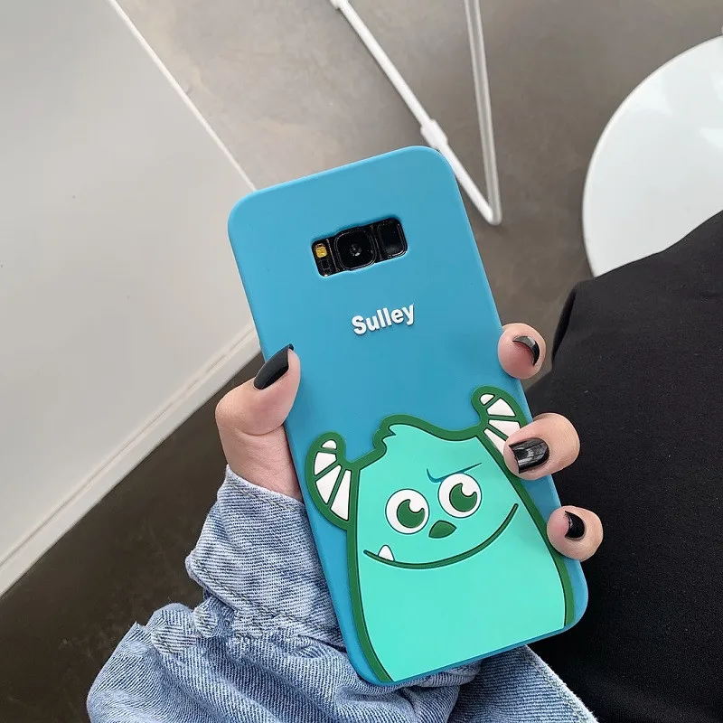 DCHZIUAN милый мультяшный чехол для телефона samsung Galaxy S10 S10 Plus S10e S9 S8 Plus Note 8 9 Sulley Mike 3D чехол с ремешком