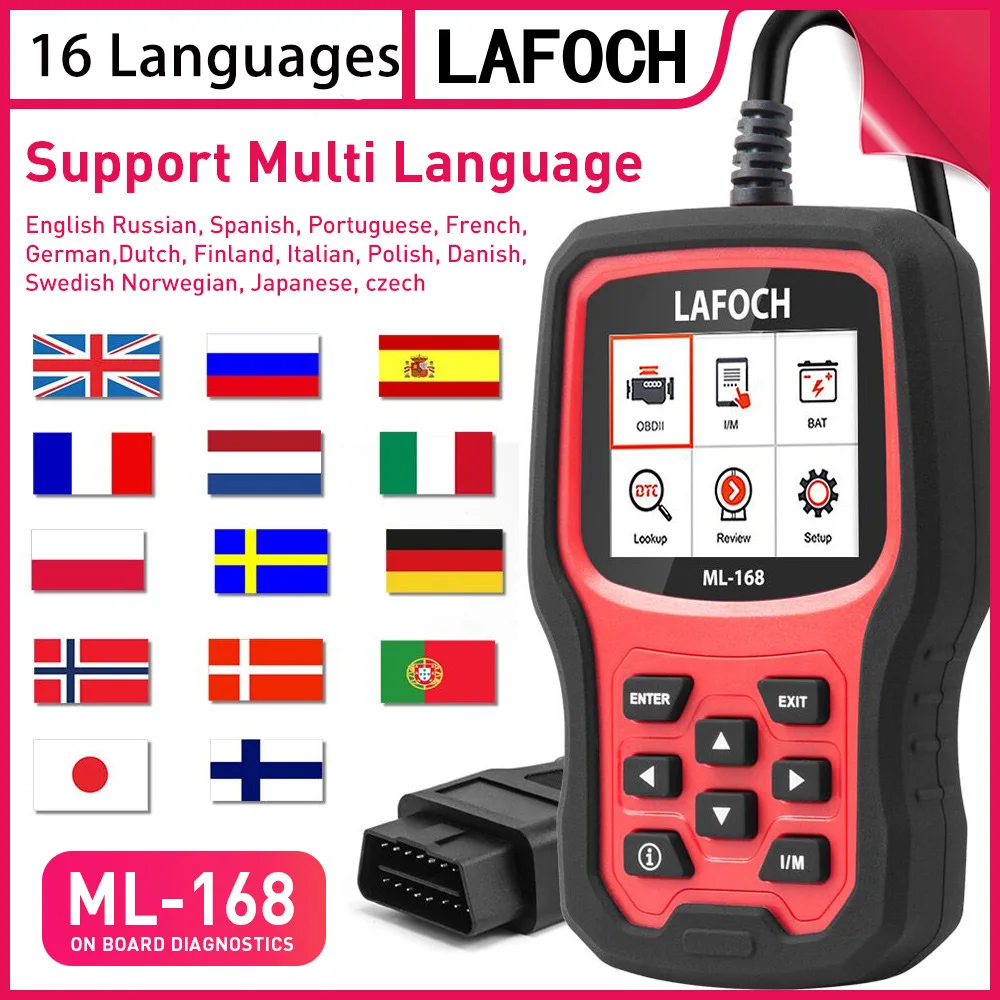 

Enhanced Automotive OBDMate OM360 Scanner Auto Check Engine Battery Diagnostic Auto Tool Car Code Reader ODB2 5-16 Languages