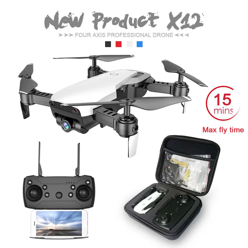 

Newest X12 with 0.3MP/2MP Wide Angle HD WiFi Camera FPV Mini Drone Rc Helicopter Hight Hold Quadcopter Vs E58 E511 M69 Dron