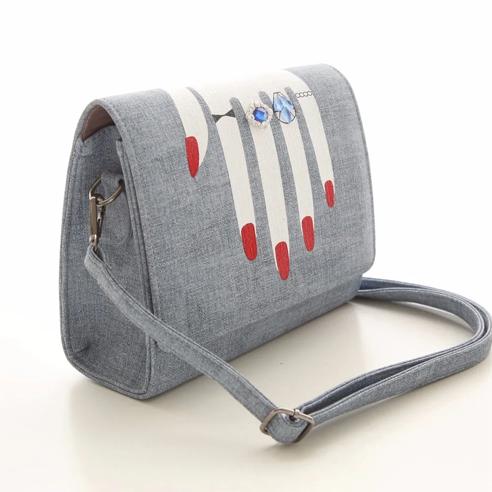 2016 New Arrival Women Crossbody Messenger Bags PU Leather Retro Finger Pattern Female ShoulderBag Dollar Price Herald Fashion (3)