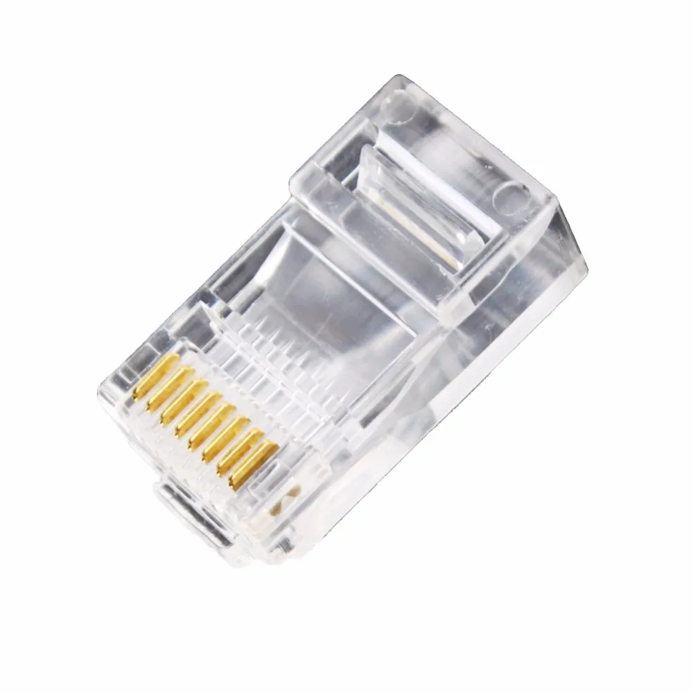 100 шт. модульный разъем 8P8C RJ45 для сети CAT5 LAN профессиональный и высококачественный