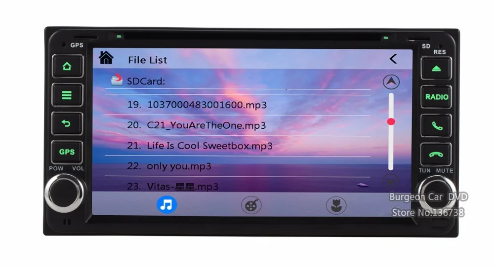 Sale 6.95" Touch Screen Car DVD Player GPS Navigation for Toyota RAV4 Corolla EX Camry Vela Stereo Audio Bluetooth CD USB SD Radio 1