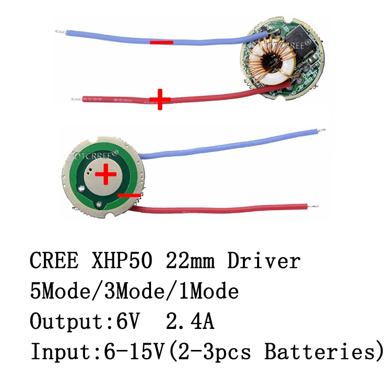 Cree XHP50 XHP50.2 холодный белый нейтральный белый теплый белый высокой мощности Светодиодный излучатель 6 в 20 мм Медь PCB+ 22 мм 1 Режим/5 режимов драйвер