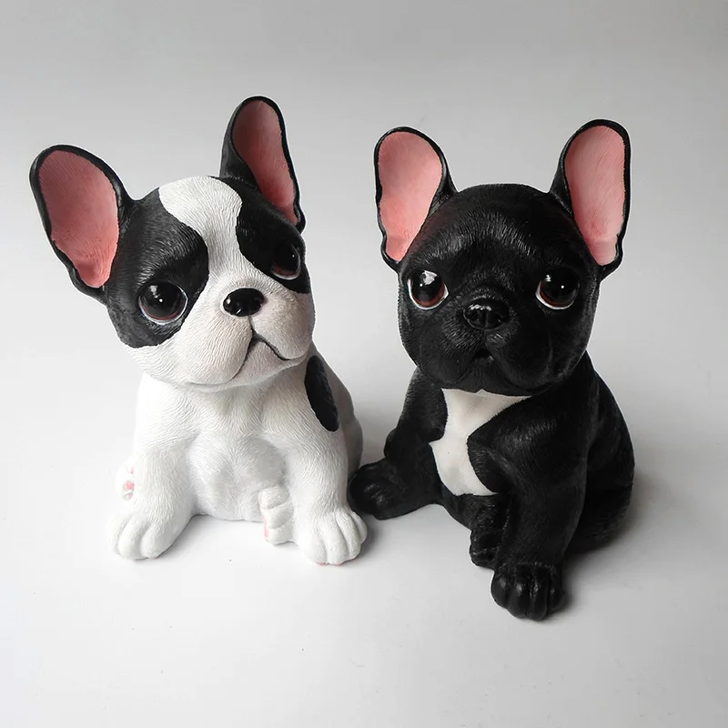 

Simulation Dog Statue French Bulldog Figurine Collection Ornament Resin Crafts Home Furnishings Desktop Decoration