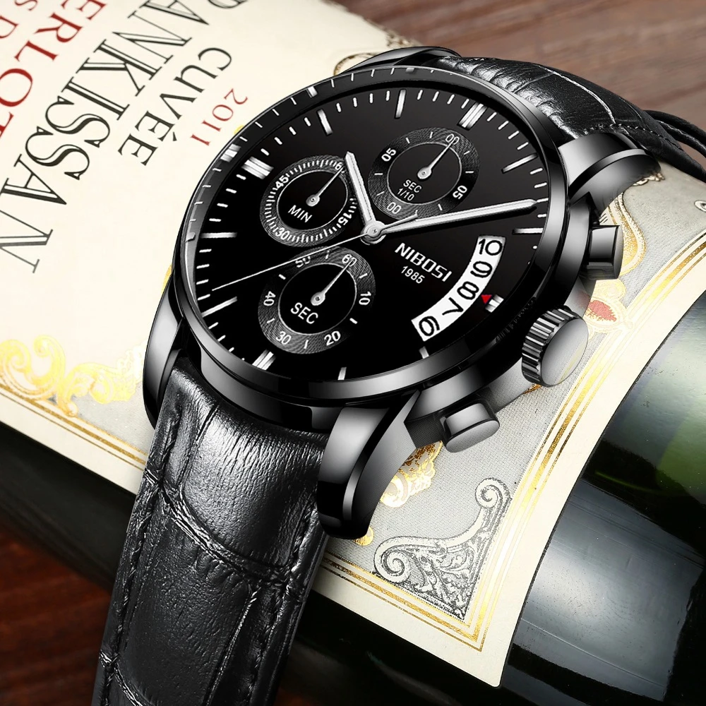 NIBOSI Новинка года часы для мужчин Военная Униформа Спорт кварцевые мужские часы, наручные часы лучший бренд класса люкс водонепрони