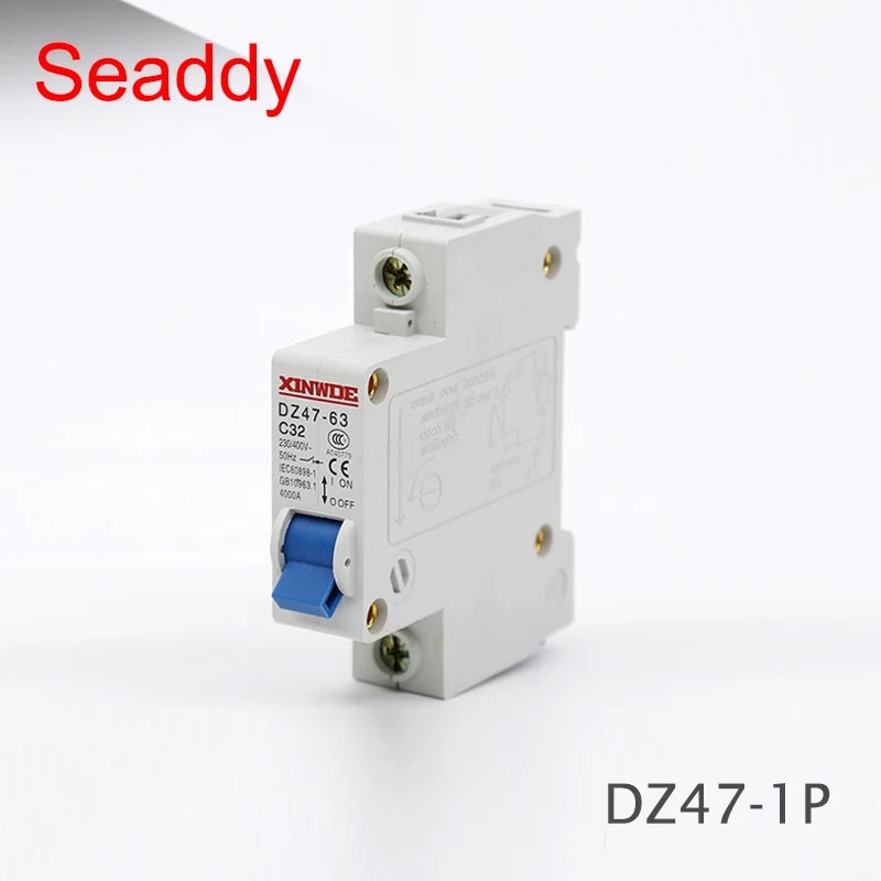 

1A 6A 10A 16A 25A 32A 40A 63A MCB Miniature Circuit Breaker 4.5KA C Type AC 110V/230V/400V