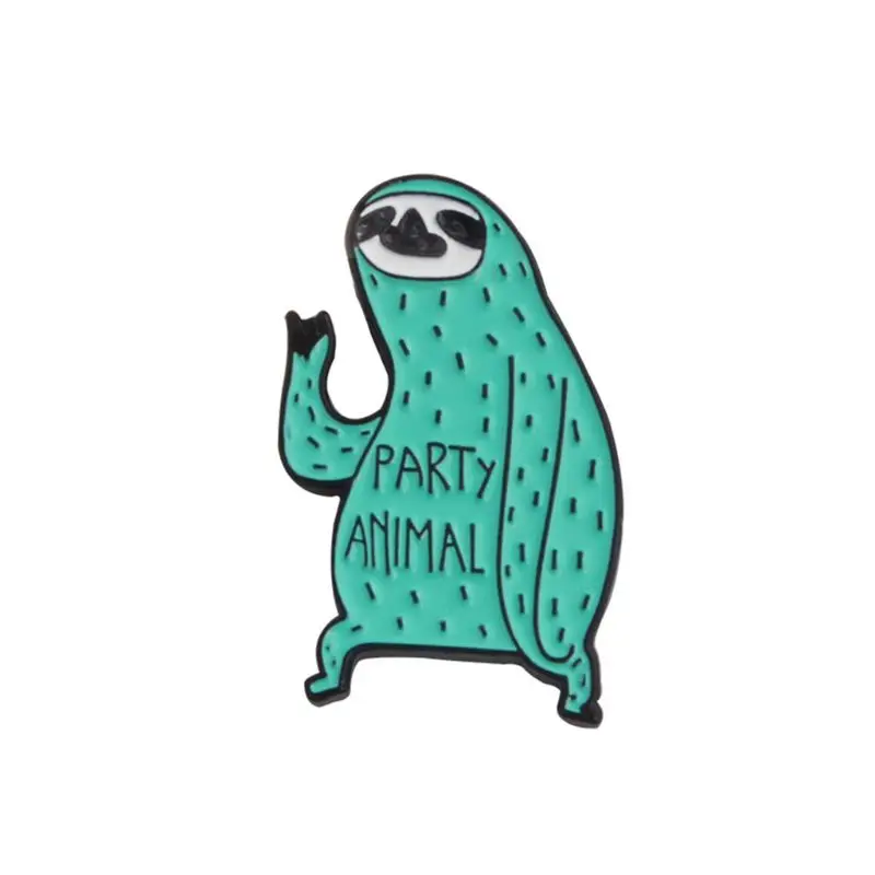 

Sloth Brooch Creative Cute Animal Badge Bag Cap Clothes Pins Fashion Student Badges Brooches Alloy Enamel Lapel Backpack Icons