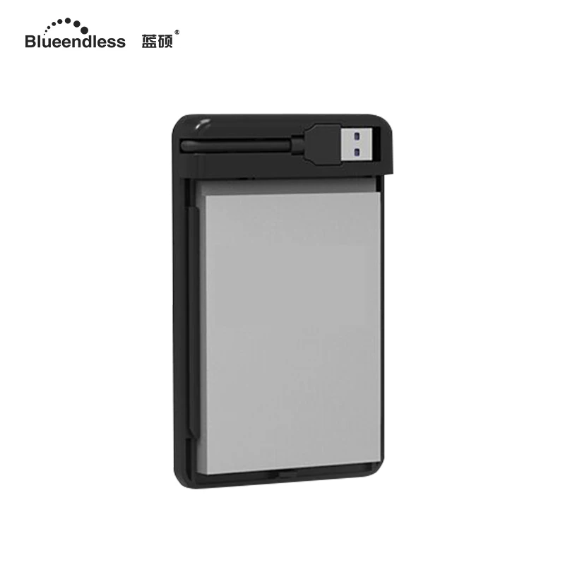 Blueendless внешний жесткий диск Корпус Пластиковый HDD 2 5 'Корпус Sata к USB 3 0 SSD шкатулка