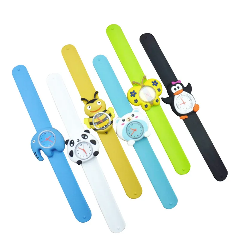 Силиконовые детские часы с изображением животных, слона, пингвина, панды, кварцевые часы для мальчиков и девочек, наручные часы, детские часы, Montre Femme