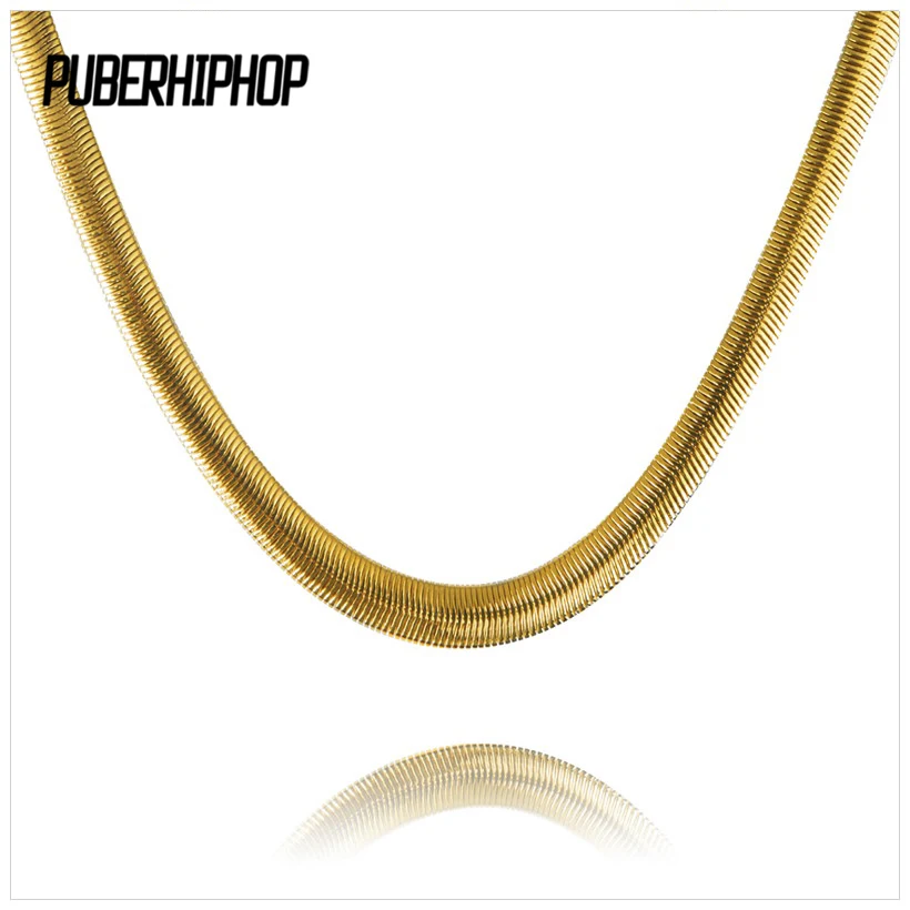

JFY New Fashion Style 29 Inch Snake Chains Gold And Silvery Plated Chain Necklace For Bar Club Male/Female Hip Hop Jewelry Gift