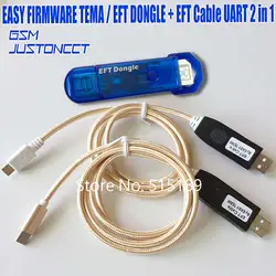 Gsmjustoncct 2019 Новые 100% оригинал легко прошивки TEMA/EFT DONGLE + EFT кабель UART 2 в 1