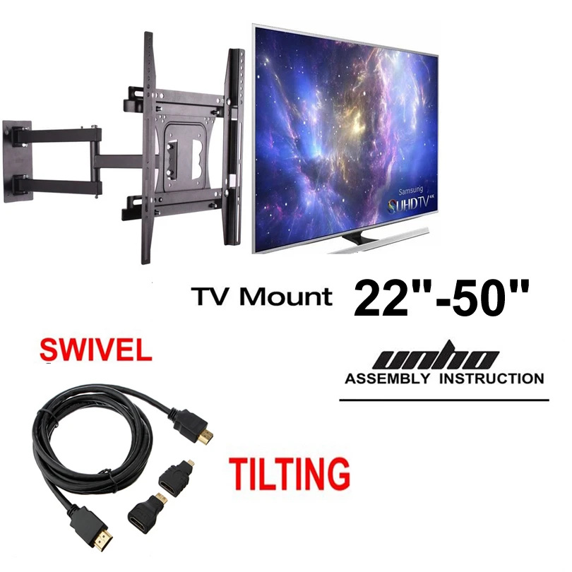 Lcd LED TV Monitor de montaje en pared 22 26 27 30 32 36 40 42 45 47 50 pulgadas soporte basculante giratorio Bracket + ee.uu. doméstica entrega|led samsung monitor|led sunled monitor 26 - AliExpress