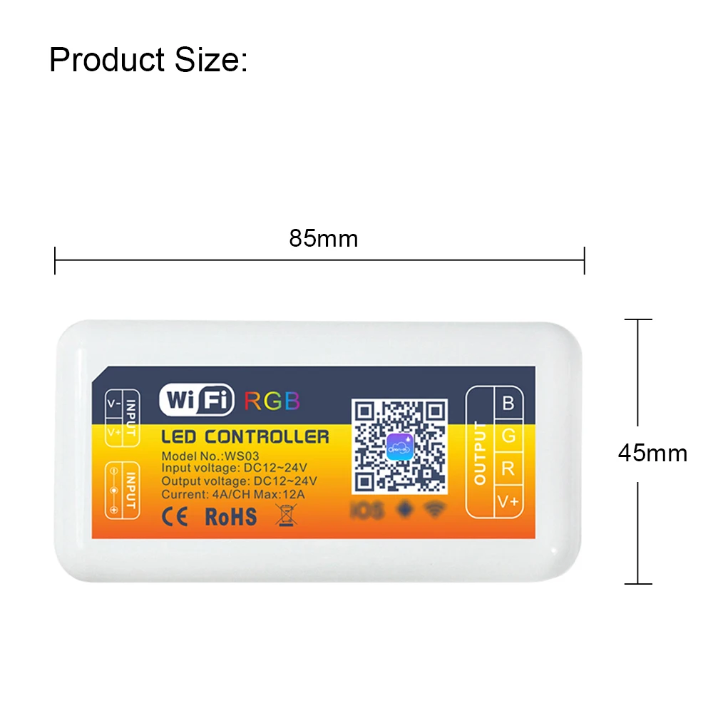 DC12-24V RGB и CCT мини Wi Fi полосы света управление Лер смартфон Intelligent App Android/IOS освещение Box модуль