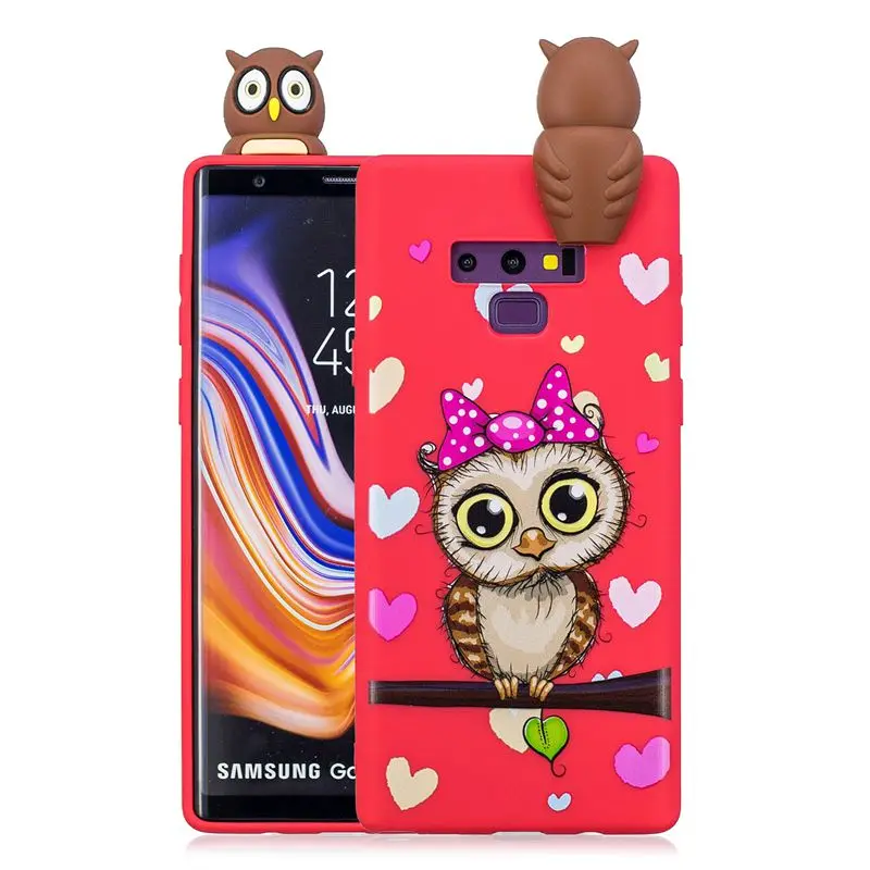 

Painted Case For Samsung Galaxy Note 8 Note 9 Protective Shell 3D Cute Silicone Case Back Cover Soft phone accessories