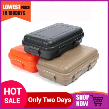 

Outdoor Airtight Survival Storage Case Shockproof Waterproof Camping Travel Container Carry Storage Box EDC Containers Size S/L