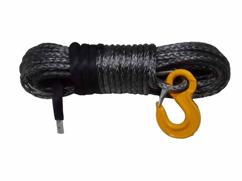 Grey 12mm*30m Replacement Synthetic Rope for Winch,ATV Winch Cable