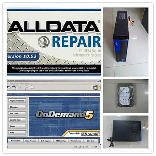 Cheap alldata auto repair software v10.53 and mitchell ondemand with 2tb hdd installed in computer 4g desktop ready to use 