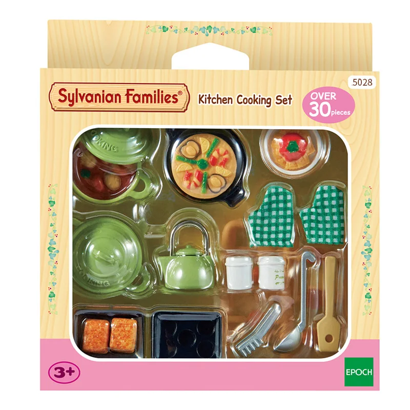 Sylvanian Families, игровой набор для кукольного домика, кухонный набор для приготовления пищи, аксессуары, Подарочная игрушка для девочки, без фигурки, Новинка#5028