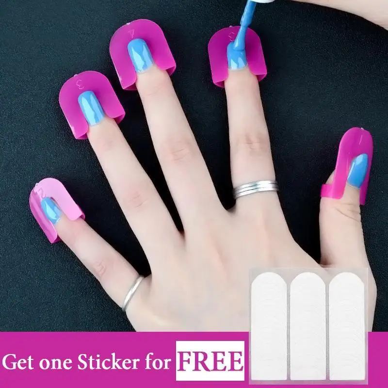 

Hot Sale 26pcs Nail Shield Nail Polish Protector Nail Manicure Tools for Finger Cover With French Nail Art Manicure Stickers Gif