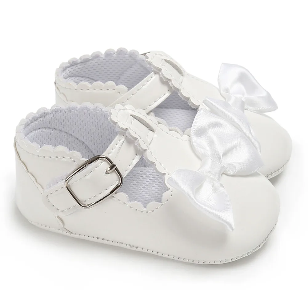 

Pudcoco Baby Kids Pre-Walker Shoes Newborn Baby Girl Lace Shoes Soft Sole Crib Prewalker Anti-Slip 0-18M