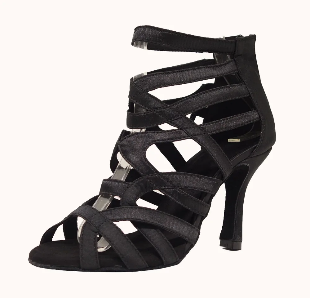 HXYOO-New-Style-Black-High-Heels-8-10cm-Professional-Comfortable-Women-Latin-Dance-Shoes-Ballroom-Tango