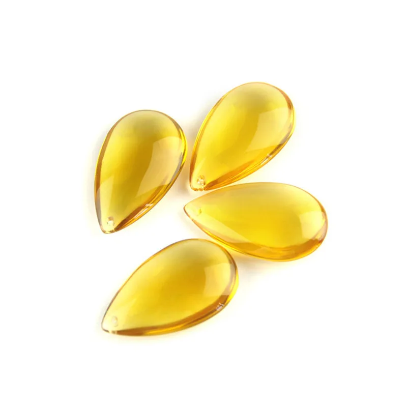 Glass Chandelier Crystals 30pcs/Lot 50mm Topaz Color Crystal Lighting Drop Pendant Parts For Chandelier Suspension