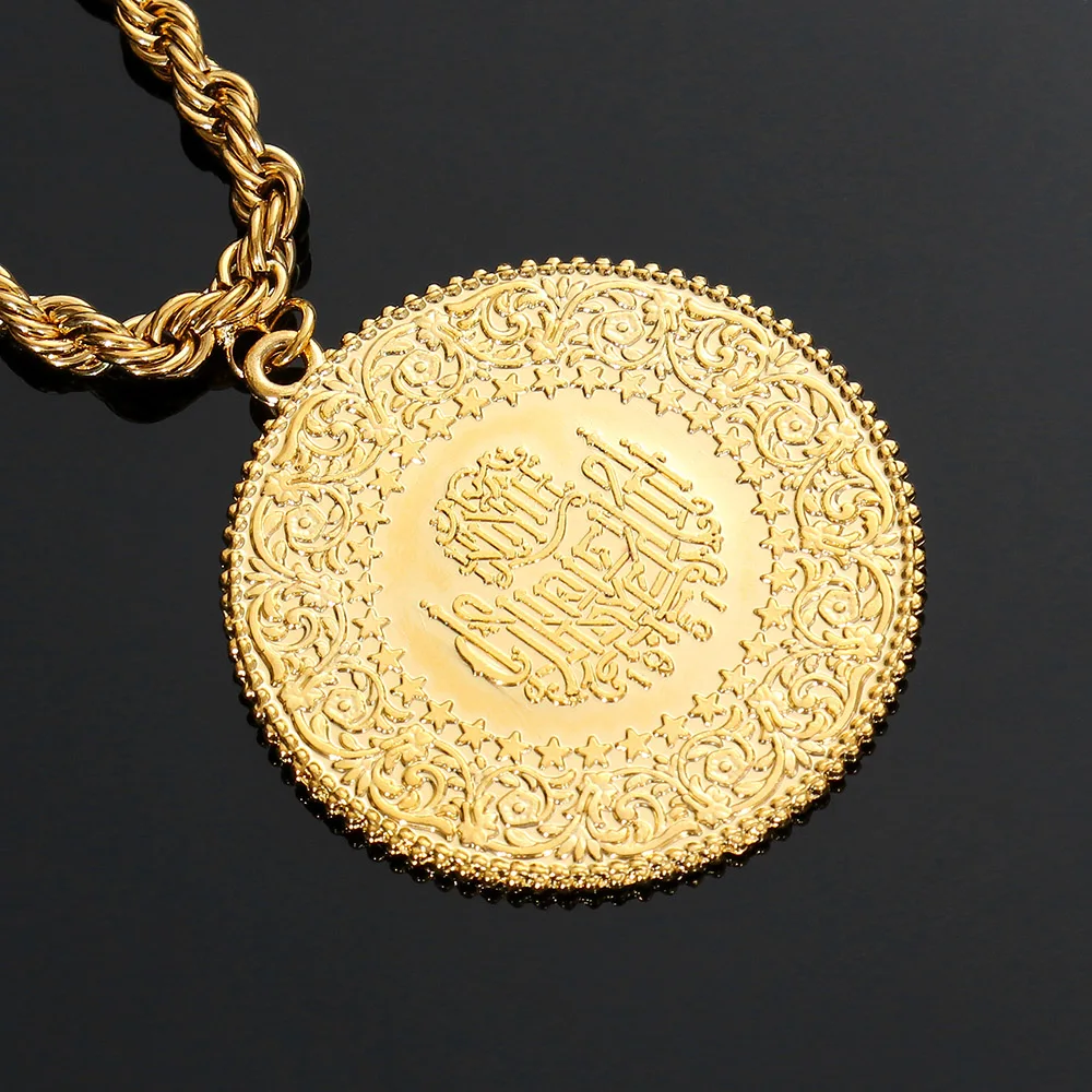Новая Арабская монета Мусульманский Исламский Средний Ожерелье «Восток» Для женщин золотой цвет арабский/Африканский ислам ic как ювелирные изделия сделать деньги подарок Счастливый
